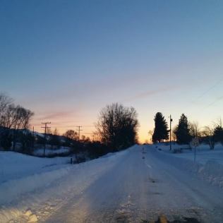 Sunday, 1/24: Sunset. It's been a lovely snowy weekend!